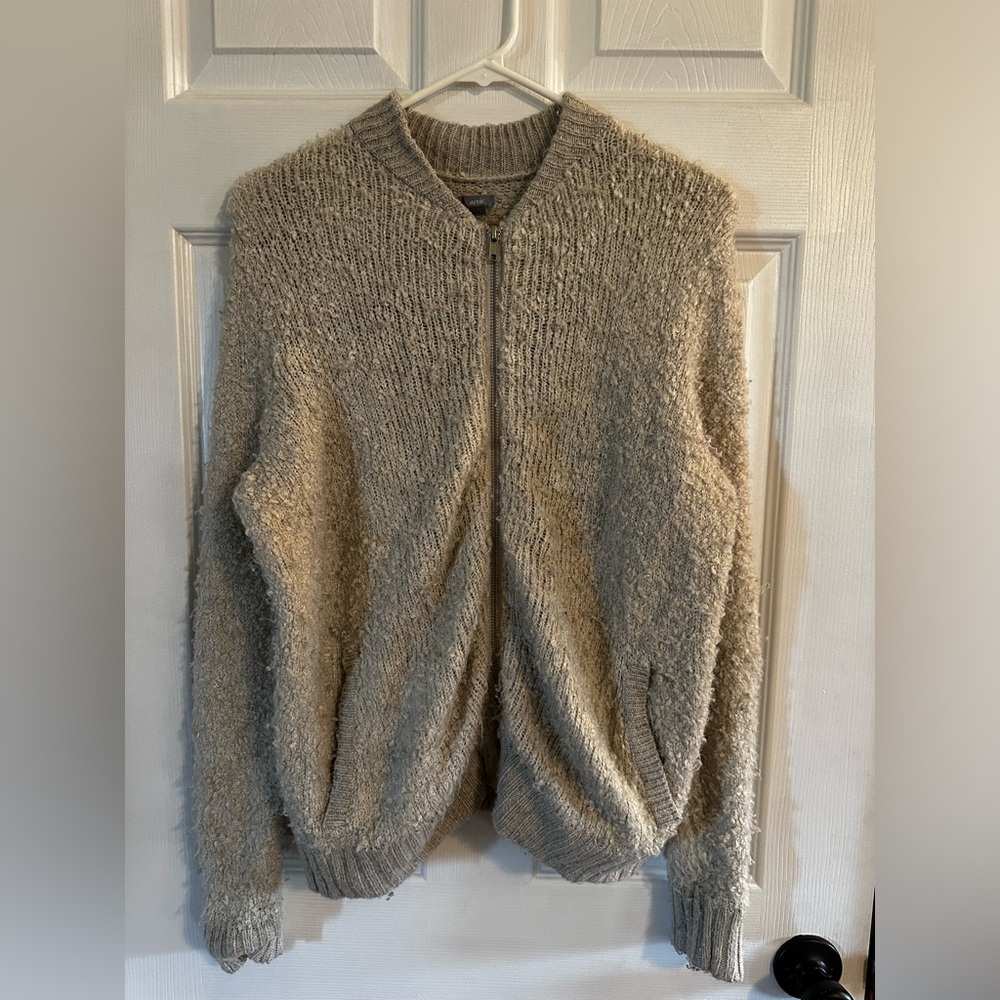 Aerie Sherpa zip up wool mix material size small